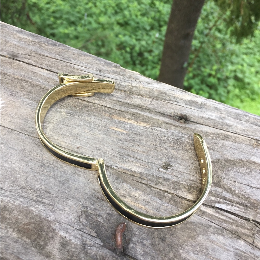 Enamel and gold metal belt buckle bangle bracelets bundle of 3 gold bracket HP25 - Picture 6 of 16